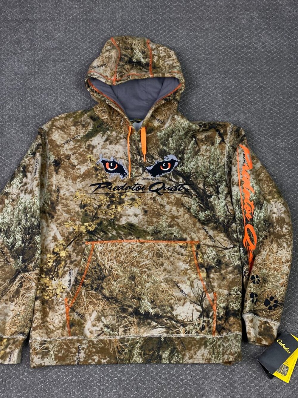 Cabelas Predator Quest Hoodie Mens Large Camo Camouflage Zonz Western NEW NWT